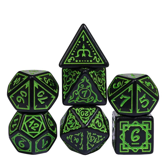 Green Druid Design 7-Dice Set - Major Dice