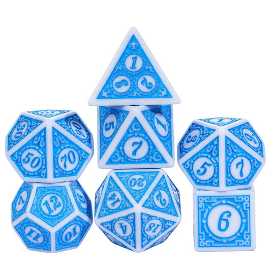 Blue Window Lattice 7-Dice Set - Major Dice