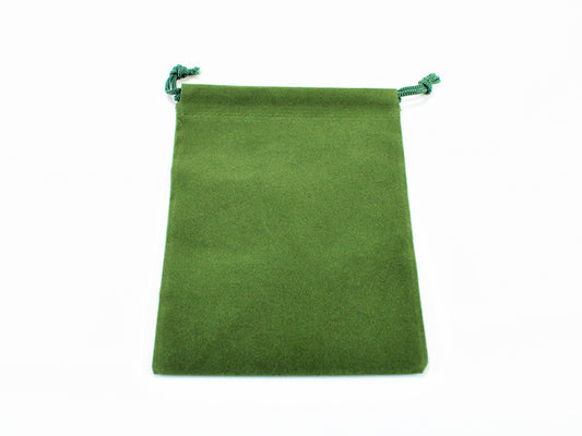 4" x 5 1/2" Suedecloth Dice Bag Green - Major Dice