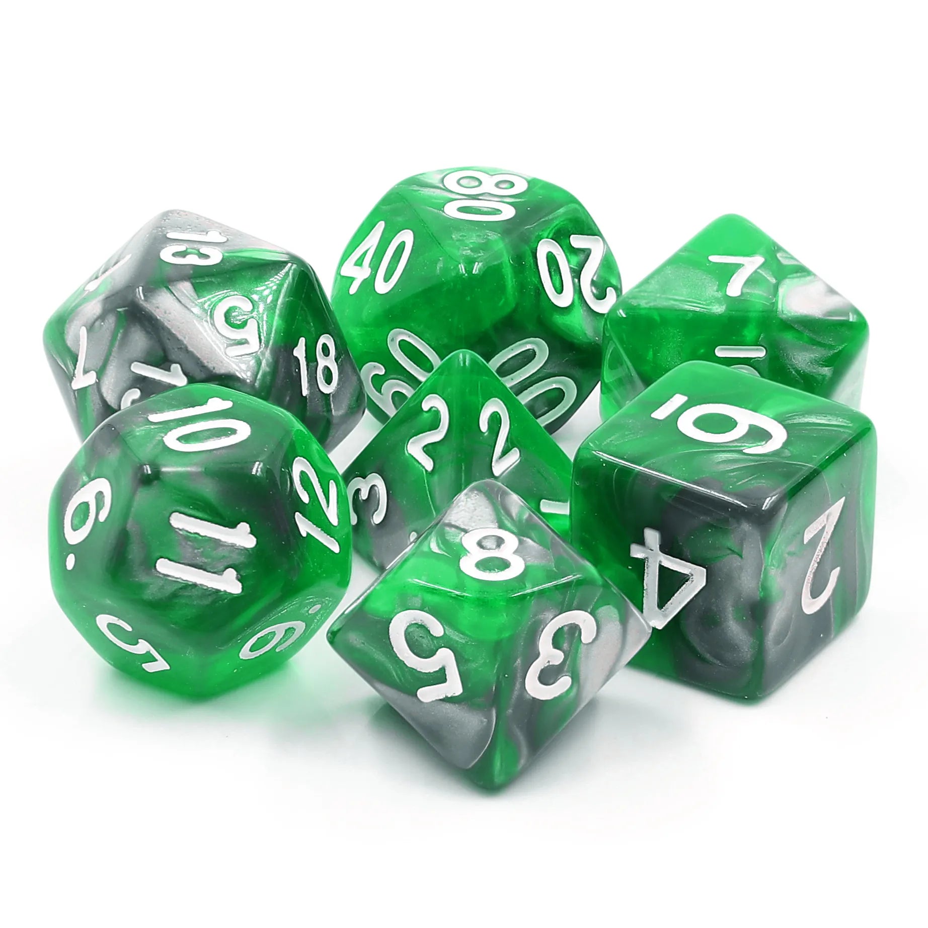 Emerald Ore 7-Dice Set - Major Dice