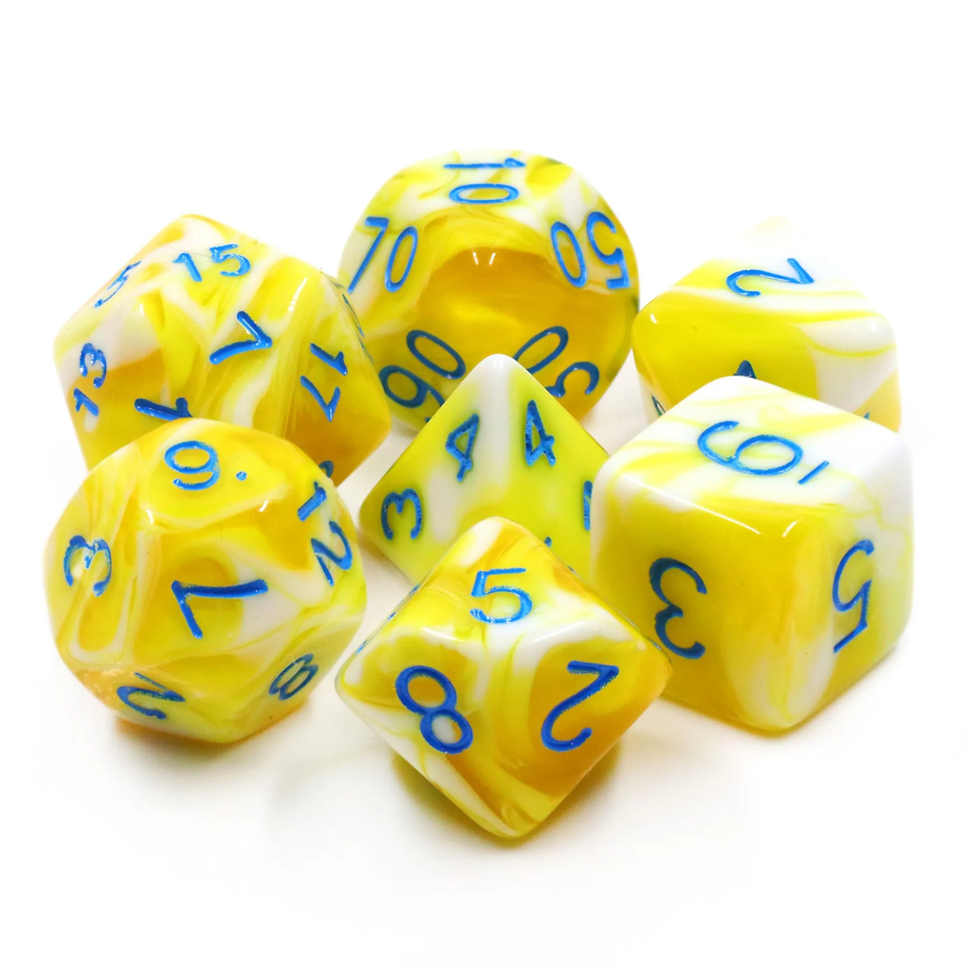 Lemon Cream 7-Dice Set - Major Dice