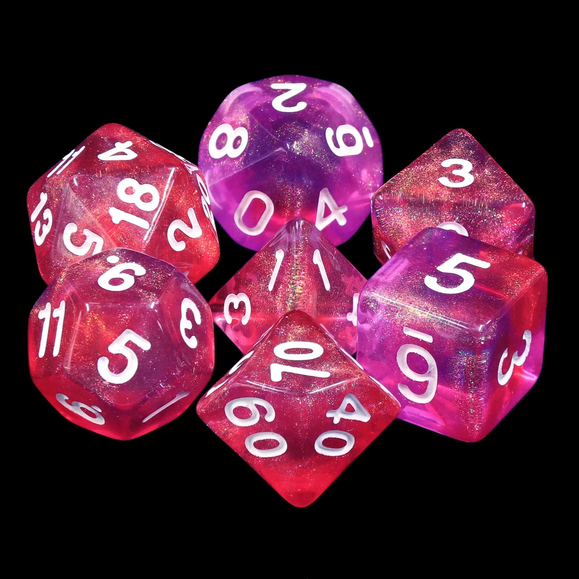 Carbon Stars Aurora 7-Dice Set - Major Dice