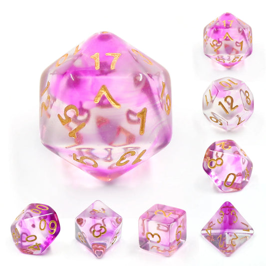 Purple Smoke Nebula 7-Dice Set - Major Dice