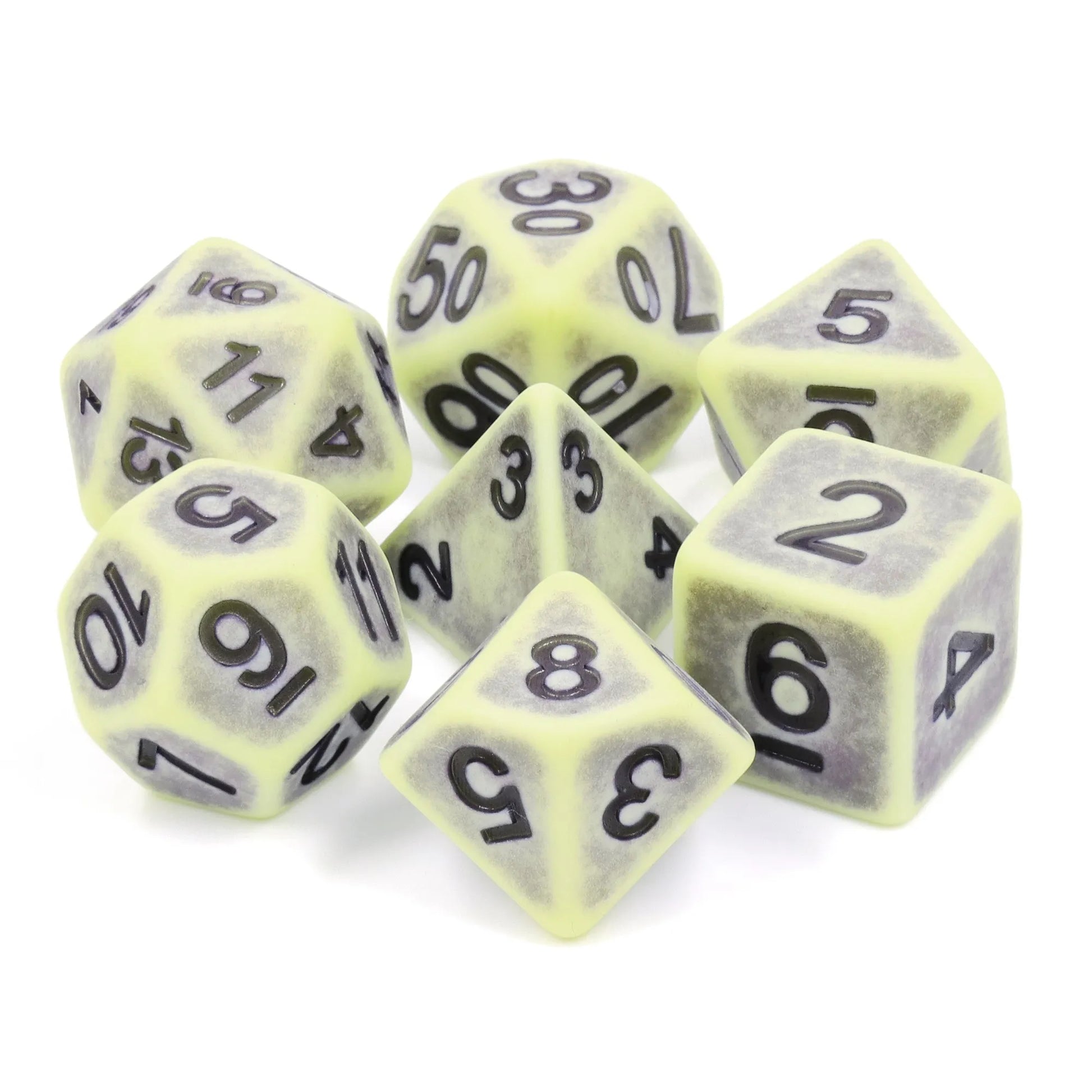 Yellow Apatite Ancient 7-Dice Set - Major Dice