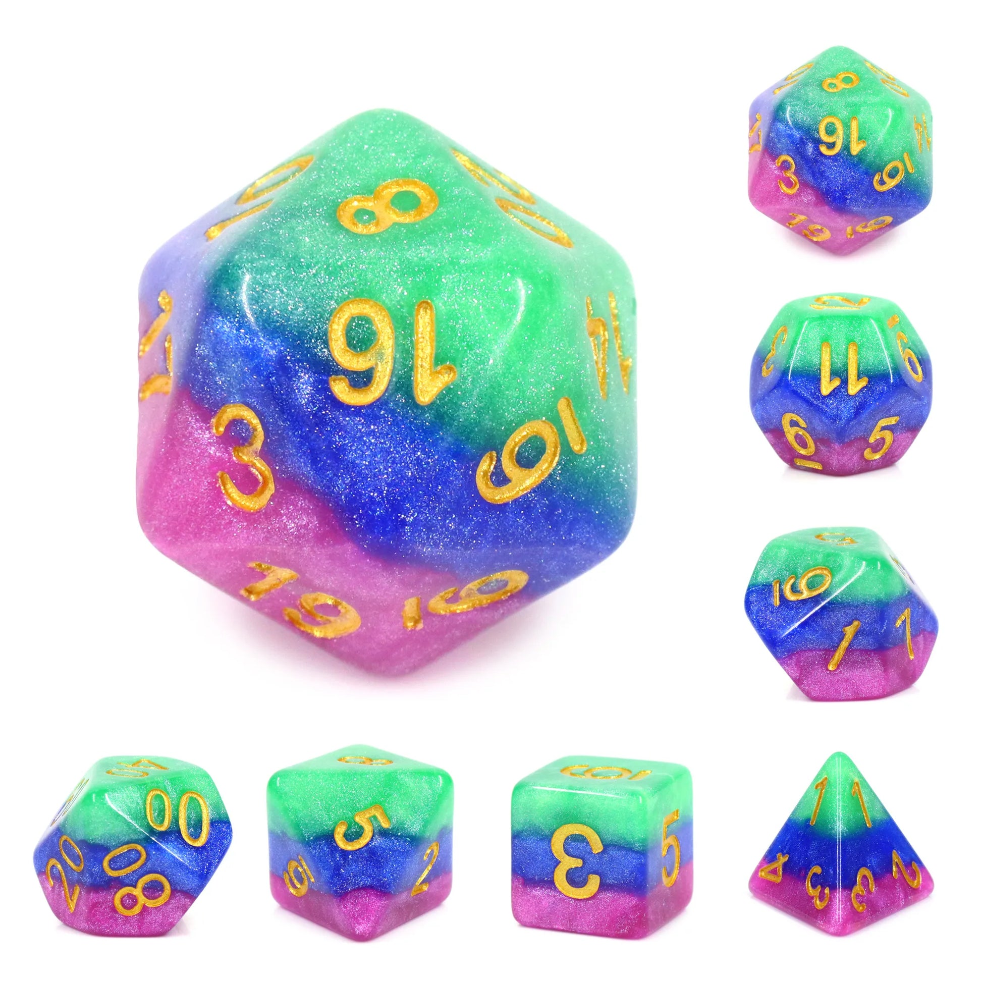 Jester's Gambit Layer 7-Dice Set - Major Dice