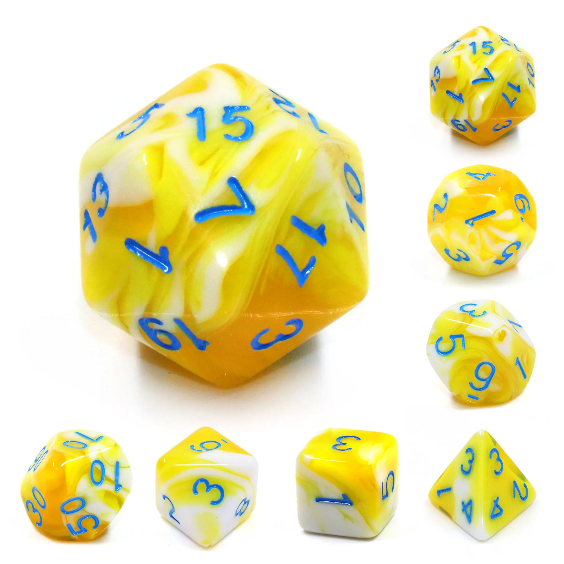 Lemon Cream 7-Dice Set - Major Dice