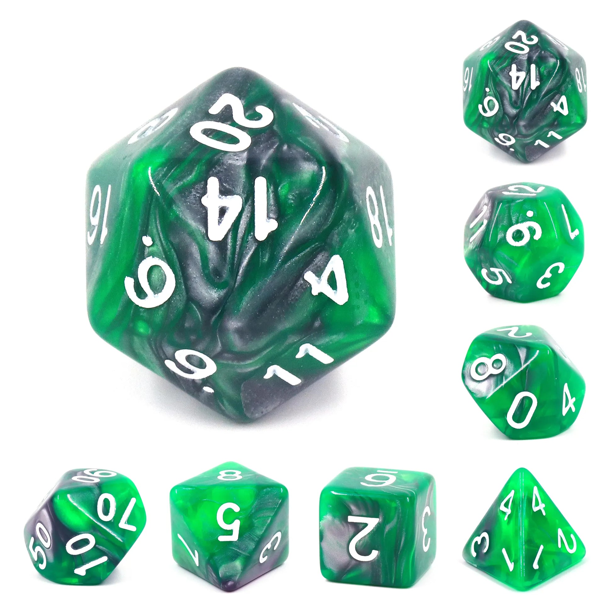 Emerald Ore 7-Dice Set - Major Dice